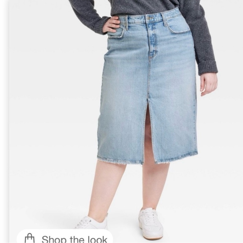 Universal Thread Midi Denim Skirt